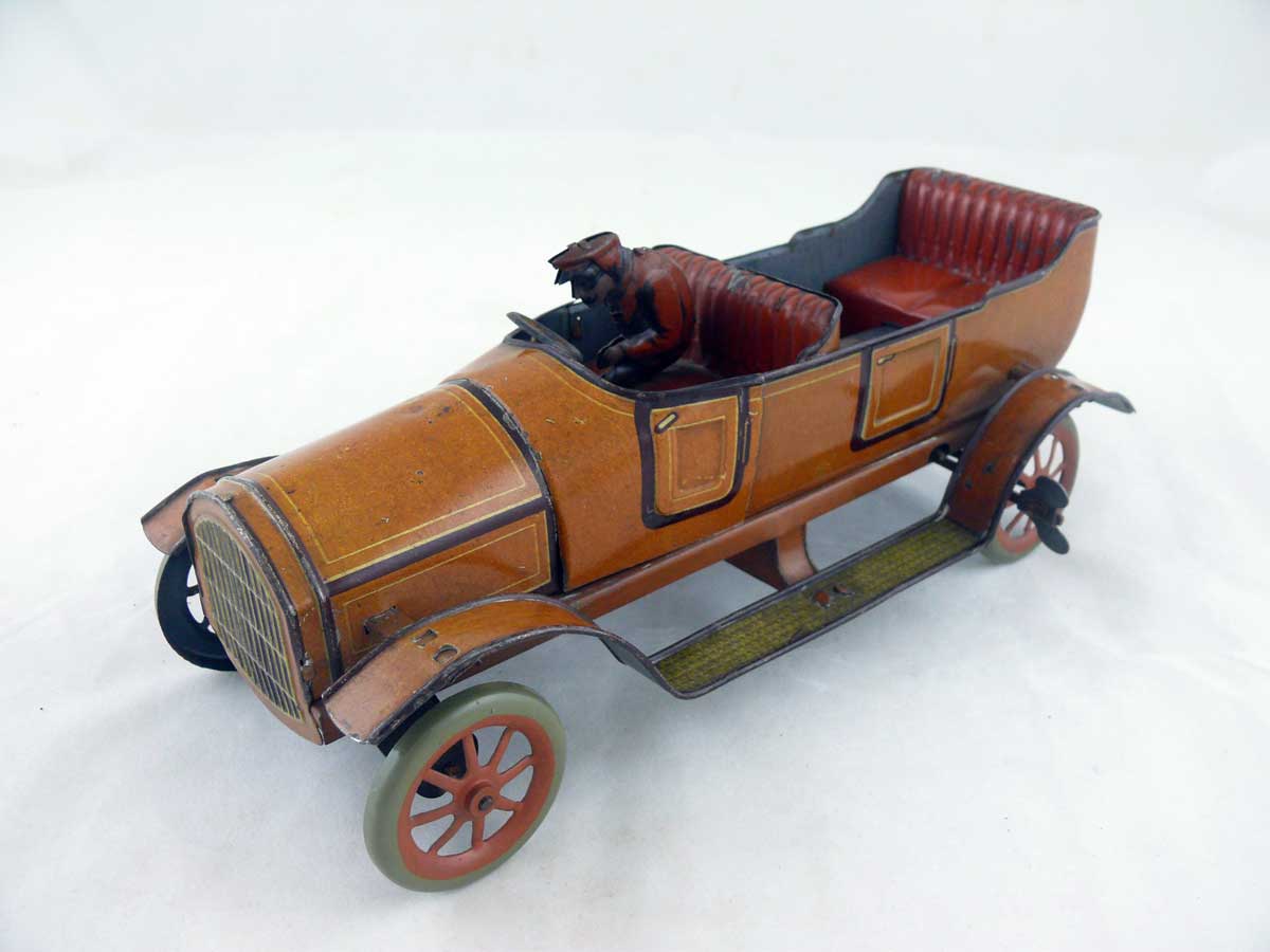German Bing Tin Windup Toy Touring Car