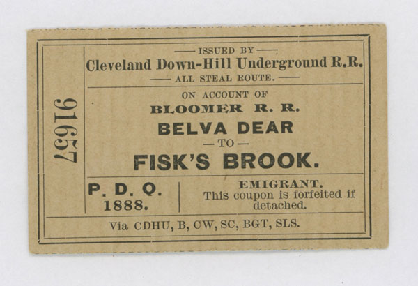 Satirical 1888 Anti-Cleveland Campaign Ticket Stuf