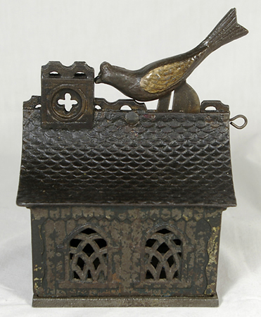 Bird on Roof Mechanical Bank